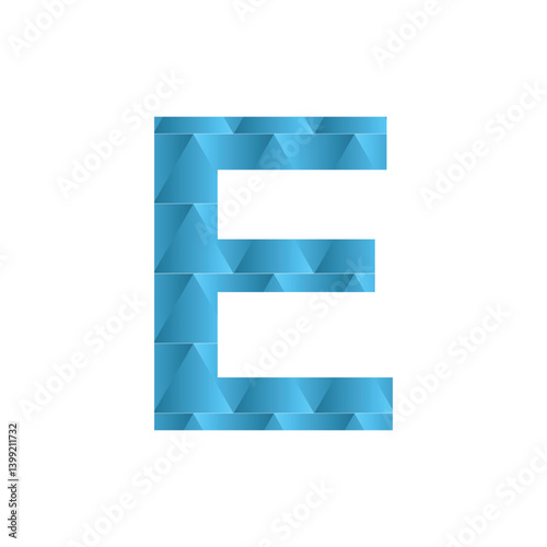 E letter 3d vector illustration logo design. 3d background design.