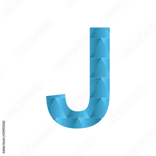 J letter 3d vector illustration logo design. 3d background design.