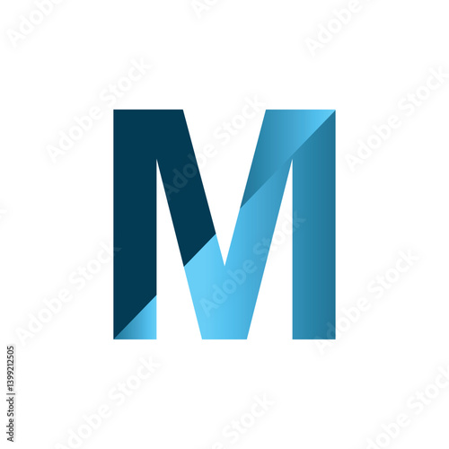 M letter 3d vector illustration logo design. 3d background design.