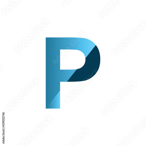 P letter 3d vector illustration logo design. 3d background design.