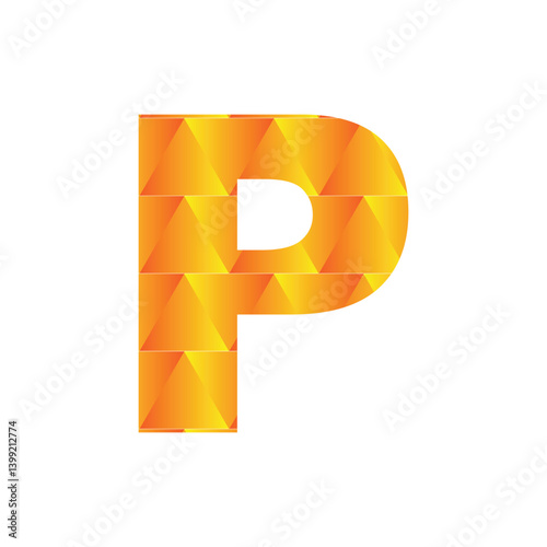P letter 3d vector illustration logo design. 3d background design.