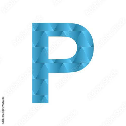 P letter 3d vector illustration logo design. 3d background design.