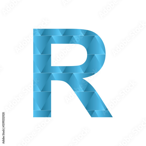 R letter 3d vector illustration logo design. 3d background design.