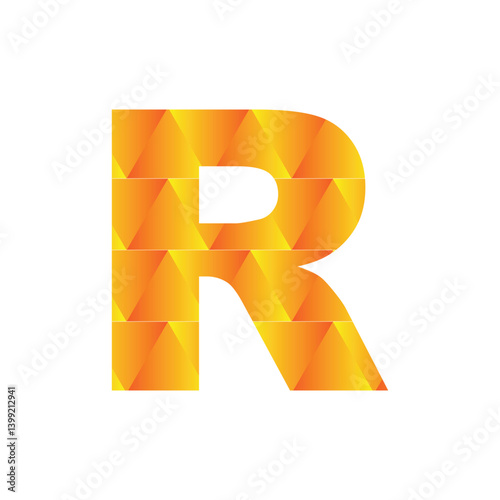 R letter 3d vector illustration logo design. 3d background design.