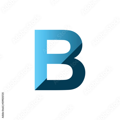 B letter 3d vector illustration logo design. 3d background design.