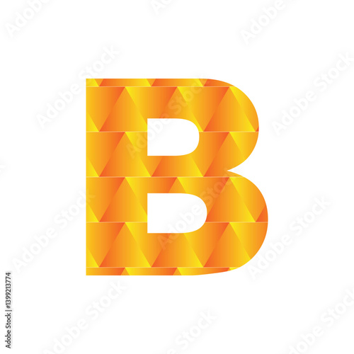 B letter 3d vector illustration logo design. 3d background design.