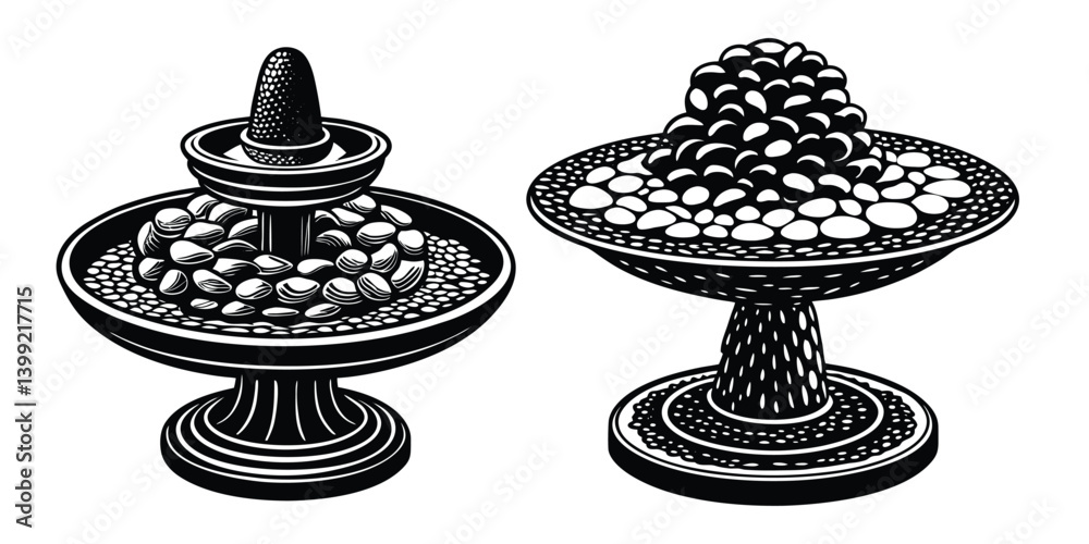 Stone Pebble Tabletop Fountain featuring an isolated ceramic home interior. Stone Pebble Tabletop Fountain featuring an isolated ceramic home interior.