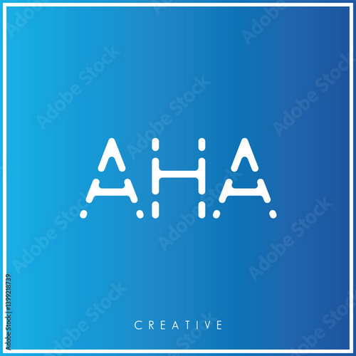 AHA Creative Latter Logo Design. By Custom Branding Logo. Creative Logo Design. Logo Template. Vector illustration. Modern Design. Monogram Design