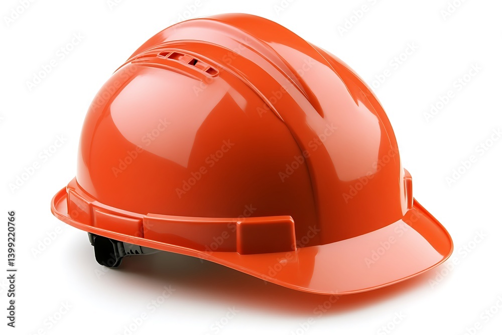 Fototapeta premium Construction site headgear, robust and protective for worker safety