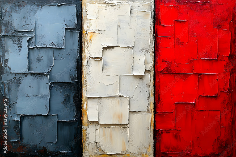 Naklejka premium Abstract three panel art