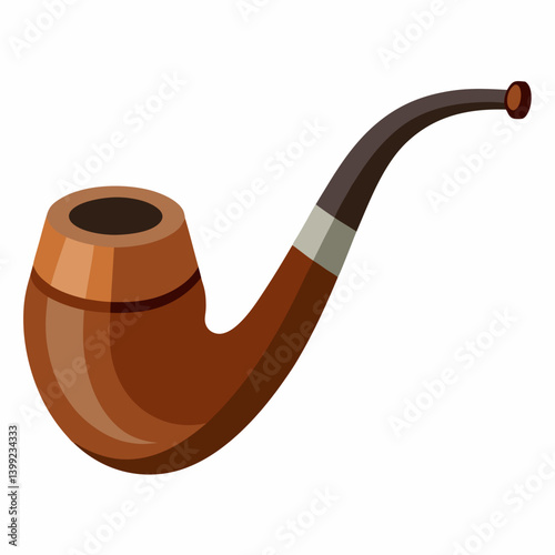 Classic smoking pipe vector perfect for Father’s Day t-shirts, mugs, posters, and cards. A timeless design to honor dad.