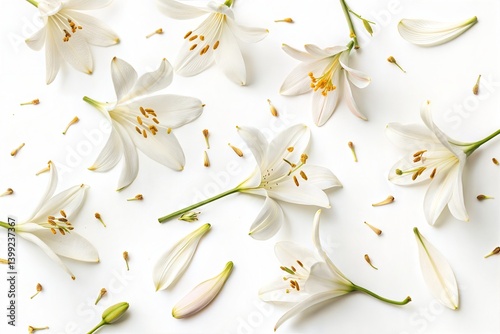 Obraz na płótnie White Lilies Composition w salonie