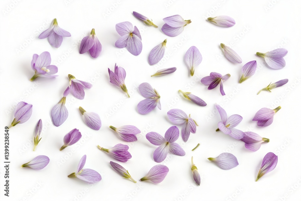 Scattered Purple Flowers