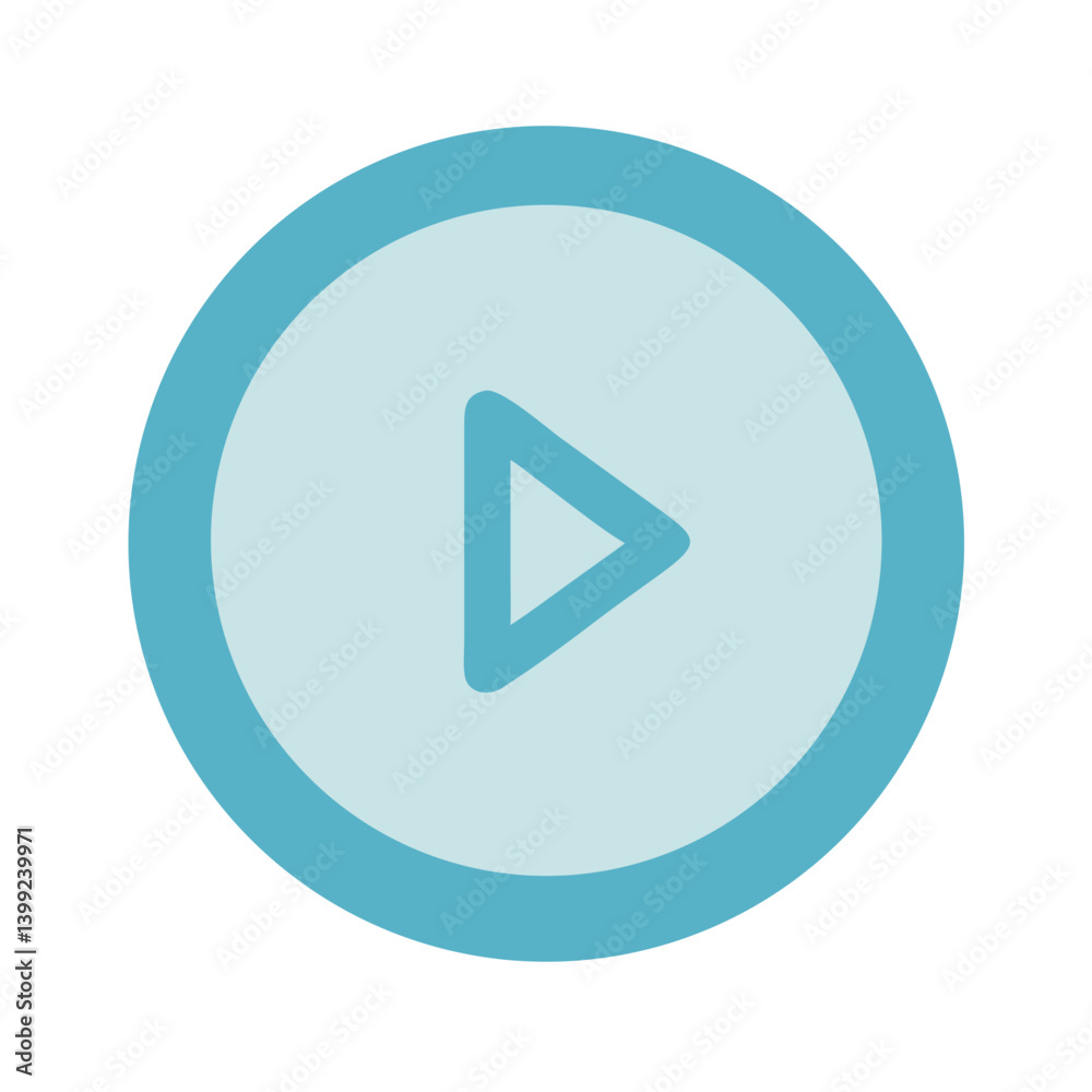 Circular Button with Forward Symbol Icon Design Circular Button with Forward Symbol Icon Design