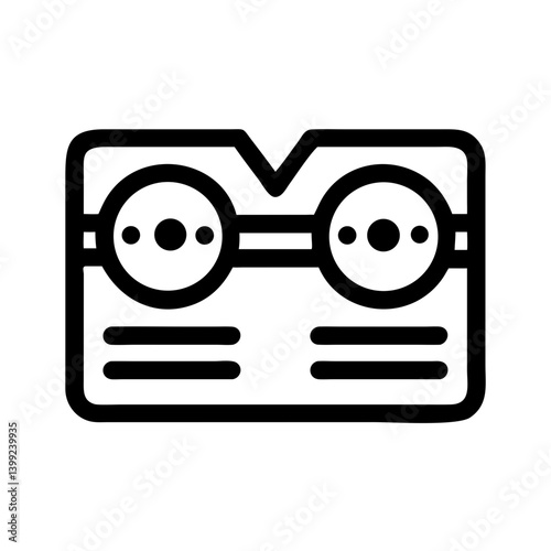 Cassette Tape with Dual Spools Icon Design