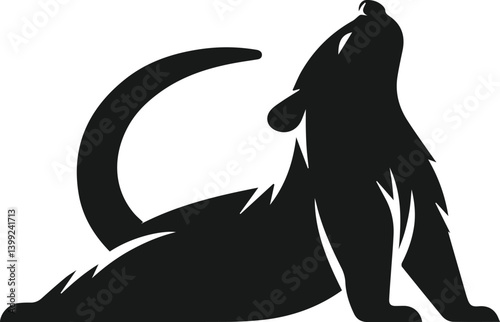 Vector silhouette of a wombat