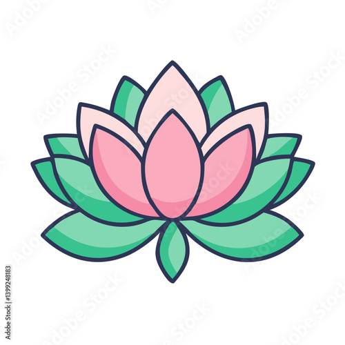 lotos icon, lotos vector illustration-simple illustration of lotos, perfect for lotos logos and icons