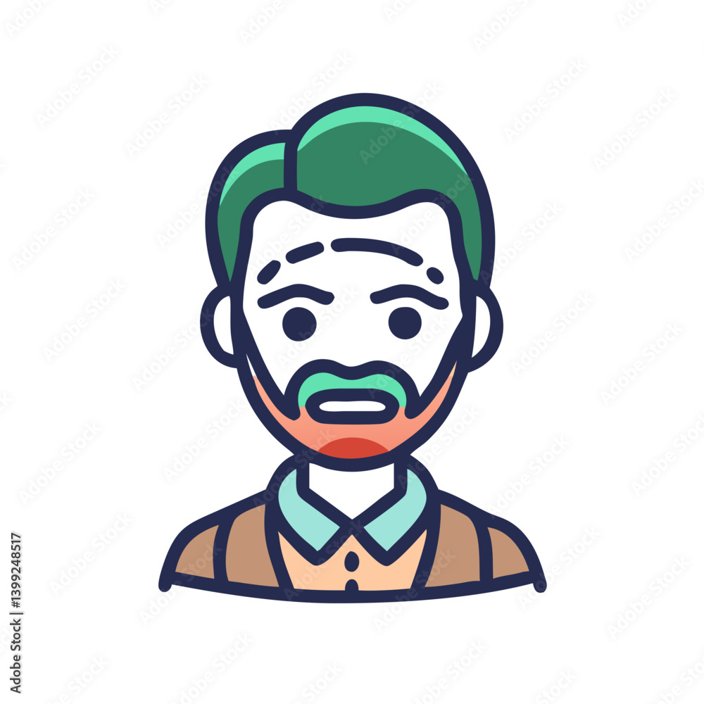 man face icon, man face vector illustration-simple illustration of man face, perfect for man face logos and icons man face icon, man face vector illustration-simple illustration of man face, perfect for man face logos and icons