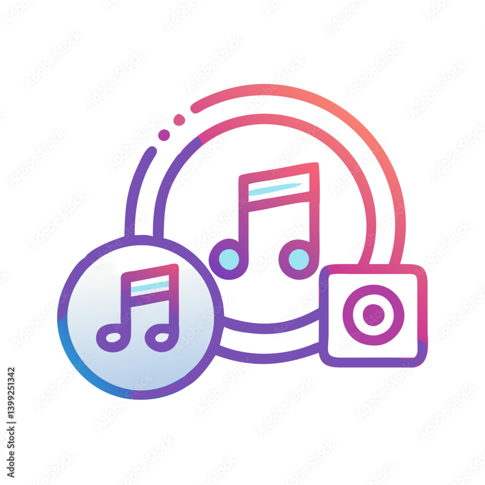music icon, music vector illustration-simple illustration of music, perfect for music logos and icons music icon, music vector illustration-simple illustration of music, perfect for music logos and icons