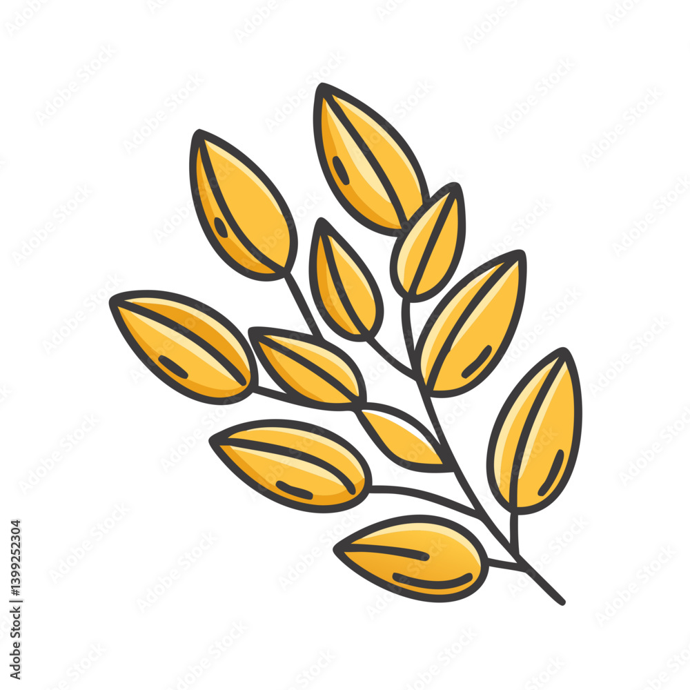oats icon, oats vector illustration-simple illustration of oats, perfect for oats logos and icons