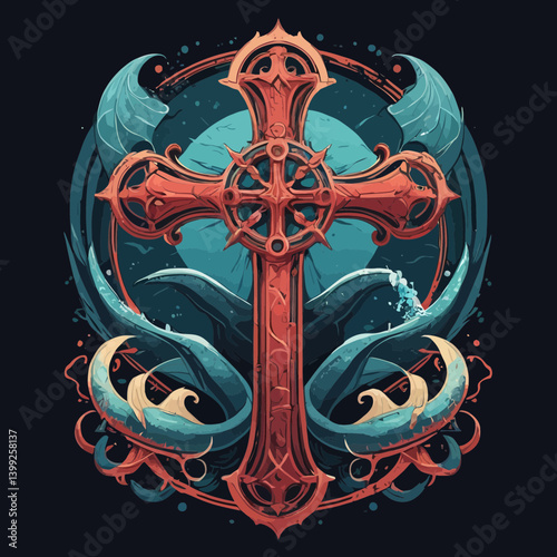 illustrated cross of hell