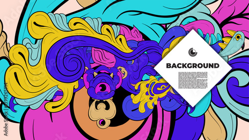 An artistic blend of fractal geometry and vibrant color in vector format—ideal for design pieces that demand attention, from posters to wearable prints