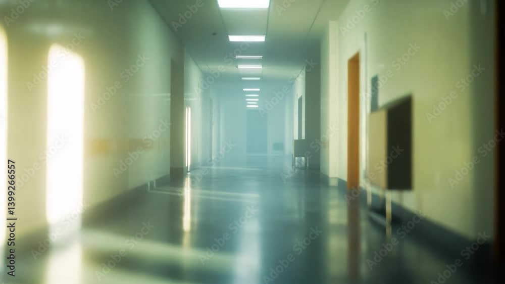 Blurred Hospital Corridor with Natural Lighting and Modern Interior Design
Blurred Hospital Corridor with Natural Lighting and Modern Interior Design