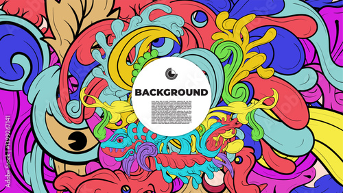 An artistic blend of fractal geometry and vibrant color in vector format—ideal for design pieces that demand attention, from posters to wearable prints