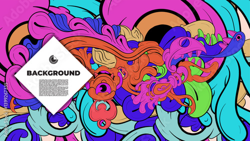 An artistic blend of fractal geometry and vibrant color in vector format—ideal for design pieces that demand attention, from posters to wearable prints