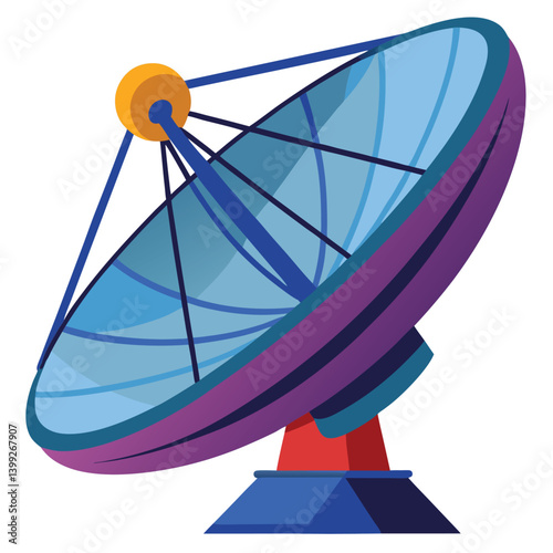large-satellite-dish vector image on-a-white-background