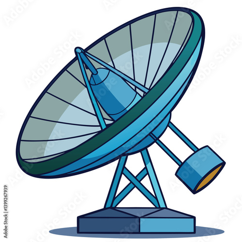 large-satellite-dish vector image on-a-white-background