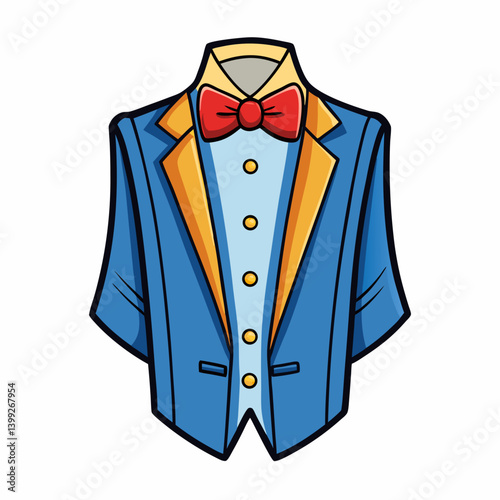 vector illustrations of a suit with tie