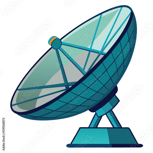 large-satellite-dish vector image on-a-white-background