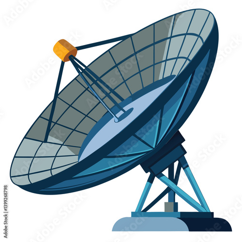 large-satellite-dish vector image on-a-white-background