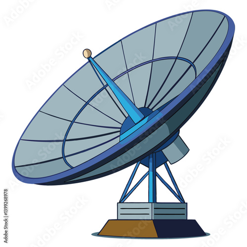 large-satellite-dish vector image on-a-white-background