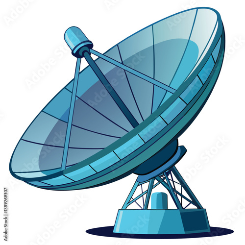 large-satellite-dish vector image on-a-white-background