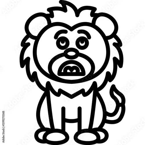 Astonished Lion Icon