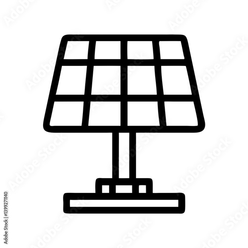 Solar Panel with Supporting Stand Icon Design