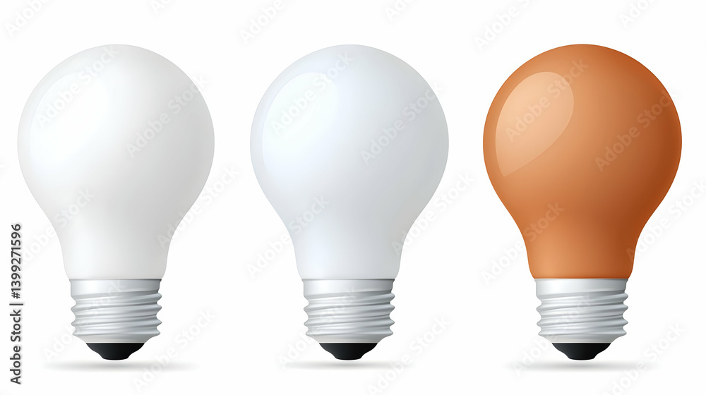 Three Light Bulbs: White and Warm Light Set Three Light Bulbs: White and Warm Light Set