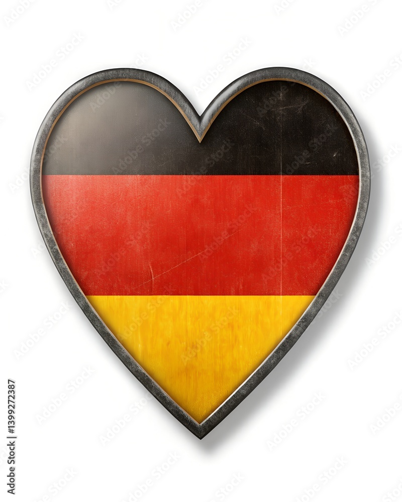 Obraz premium germany heart flag