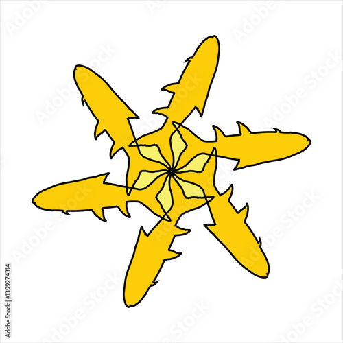 Abstract patterned ceramic or tile vector design with color combination