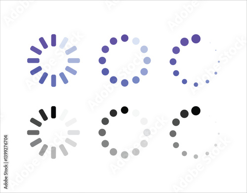 Circular Loading Spinners in various style