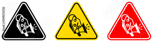 set Attention pre sale sign Symbols design template vector illustration