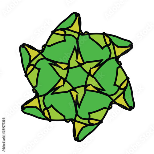Abstract patterned ceramic or tile vector design with color combination