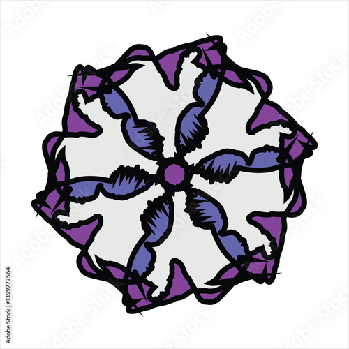 Abstract patterned ceramic or tile vector design with color combination