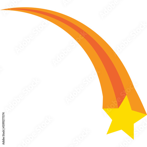 Flying Star Vector Illustration