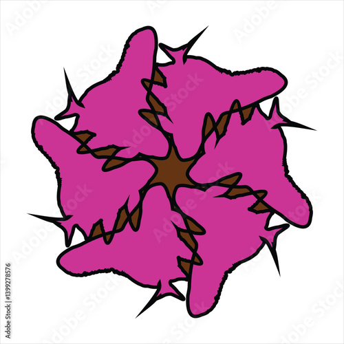 Abstract patterned ceramic or tile vector design with color combination