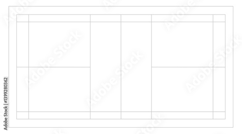 This is a volleyball court line illustration.