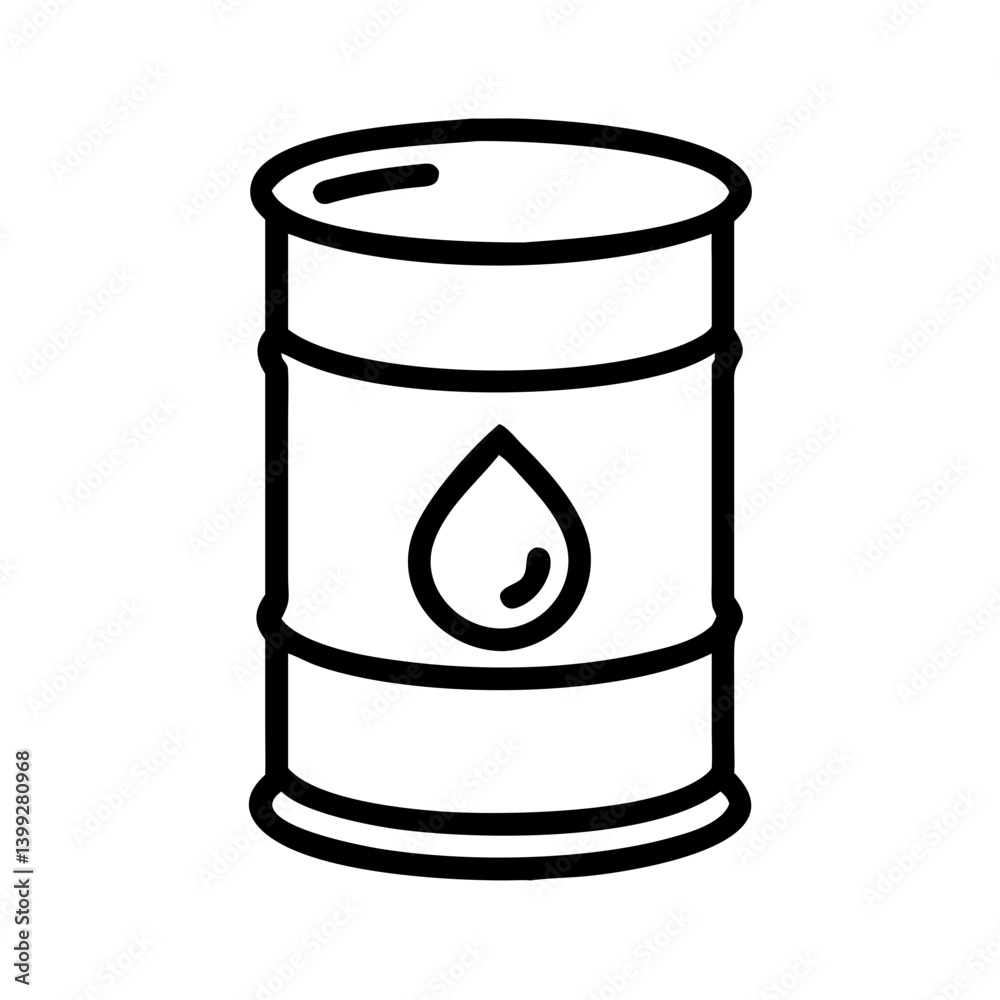 Oil Barrel with Droplet Symbol Icon Design Oil Barrel with Droplet Symbol Icon Design