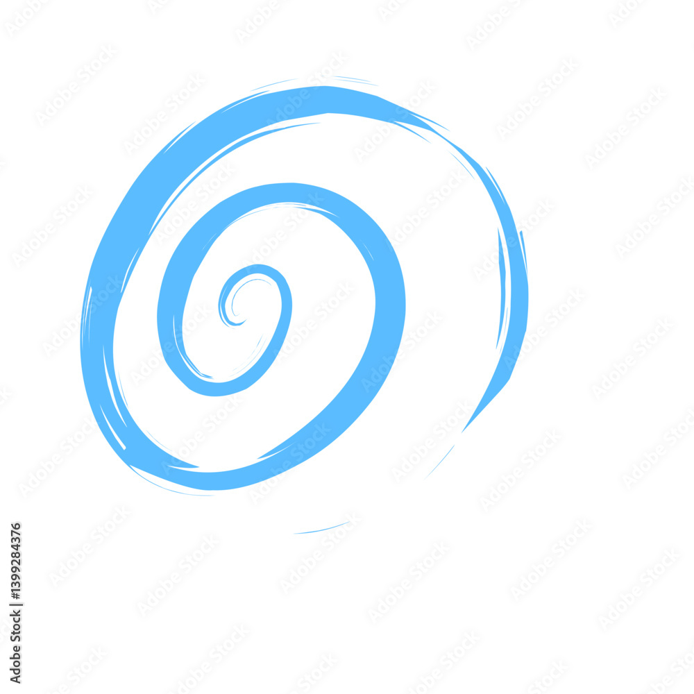 Abstract blue spiral design on a white background, suitable for creative projects or graphics Abstract blue spiral design on a white background, suitable for creative projects or graphics